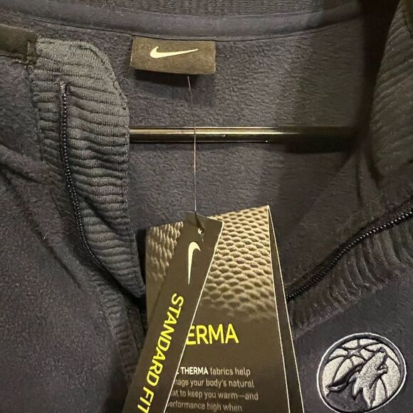 Minnesota Timberwolves Men’s Fleece Thermal Jacket Embroidered NBA Blue L - Picture 5 of 6